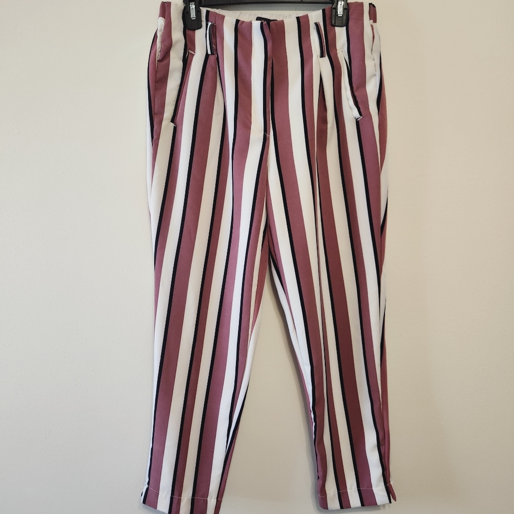 Striped Tapered Trouser Pants